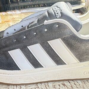 Adidas Classic Gray and White Sneakers